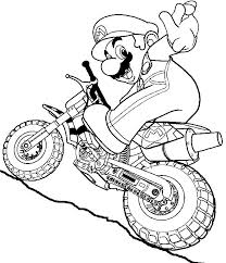 Dibujos de Mario En Moto