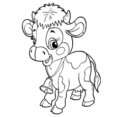 Dibujos de Lindo Bebé Vaca