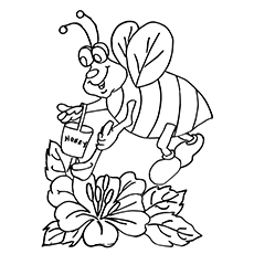Dibujos de Bee Con Miel Pote