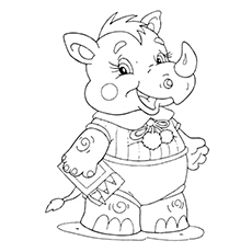Dibujos de Rinoceronte Bebé