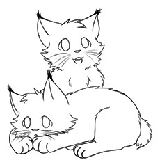 Dibujos de Bebé Lindo Lynx