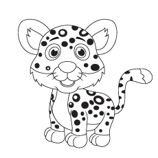 Dibujos de Leopardo Bebé