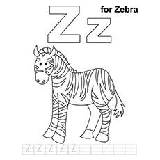 Dibujos de Letter Z For Zebra