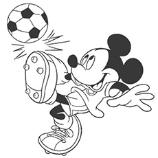 Dibujos de Mickey Mouse Jugando Fútbol