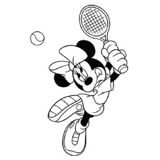 Dibujos de Minnie Jugando Tenis