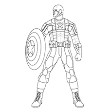 Dibujos de Atrevido Capitán América