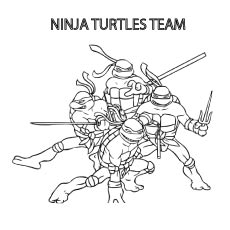 Dibujos de Equipo de Tortugas Ninja
