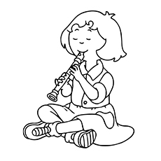 Dibujos de Sarah Tocando la Flauta