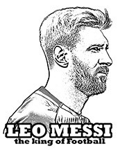 Dibujos de Lionel Messi el Rey del Fútbol
