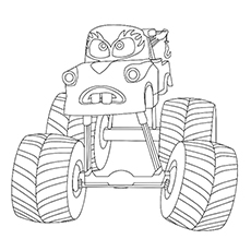 Dibujos de Camión Monstruo de Dibujos Animados