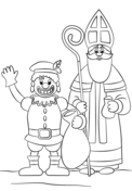 Dibujos de San Nicolás y Piet