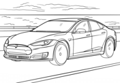 Dibujos de Telsa Model S