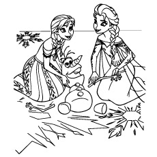 Dibujos de Anna, Elsa y Olaf
