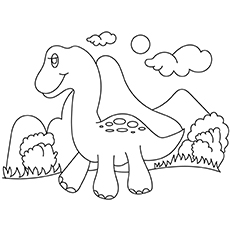 Dibujos de Bebé Dinosaurio Caminando