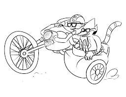 Dibujos de Rigby y Mordecai En Motocicleta