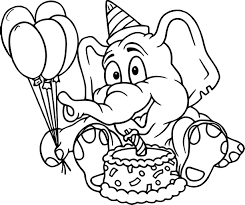 Dibujos de Cumpleaños Del Elefante
