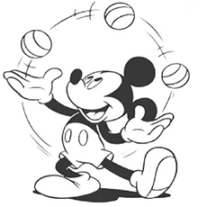 Dibujos de Mickey Mouse Bolas Malabares