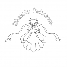 Dibujos de Diancie Pokemon