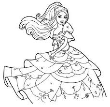 Dibujos de Hermoso Princesa Barbie