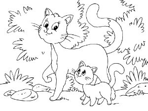 Dibujos de Gato y Gatito
