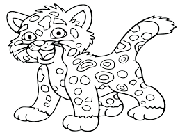 Dibujos de Leopardo Sonriendo