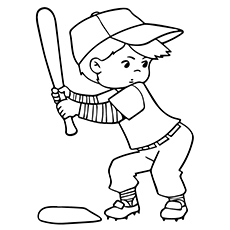 Dibujos de Niño Jugando al Béisbol