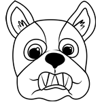 Dibujos de Cara de Bulldog Francés