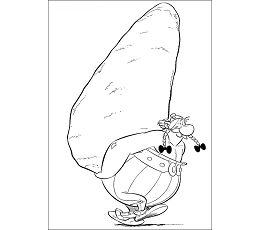 Dibujos de Obélix Llevando Menhir