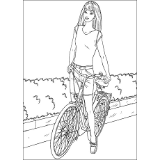 Dibujos de Barbie Bicicleta