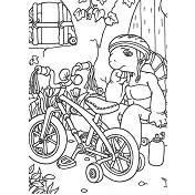 Dibujos de Franklin Con Bicicleta