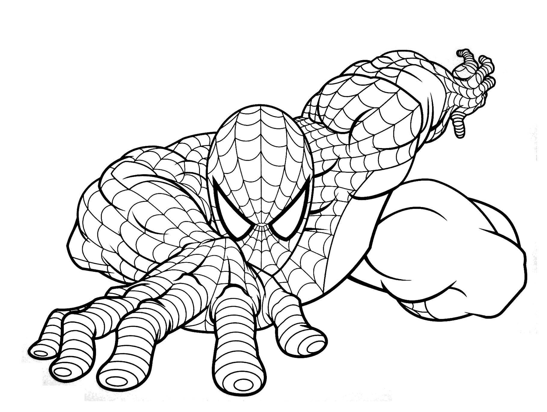 Dibujos de Muro de Escalada Con Spiderman