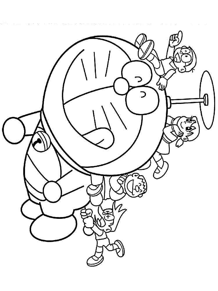 Dibujos de Volando Con Doraemon