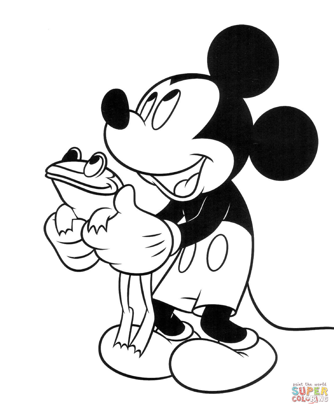 Dibujos de Mickey y Rana Lindo