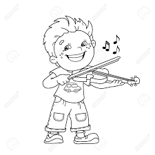 Dibujos de El Niño Tocando el Violín