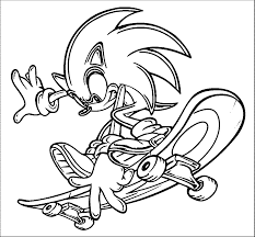 Dibujos de Sonic Patinaje