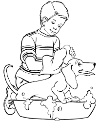 Dibujos de Perro Tomando Un Baño