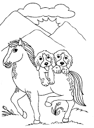 Dibujos de Perros y caballo