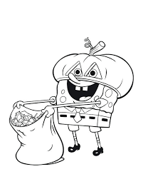 Dibujos de SpongeBob Con Bolsa de Caramelos