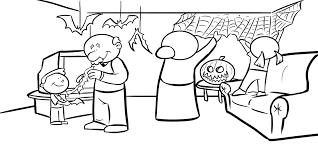Dibujos de Decorar Casa Para Halloween