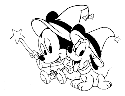 Dibujos de Pequeños Magos Mickey y Pluto