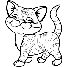 Dibujos de Lindo Gato Sonriendo