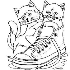 Dibujos de Gato en Los Zapatos