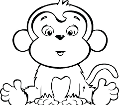 Dibujos de Mono Lindo Bebé
