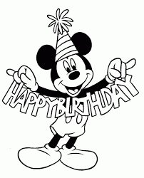 Dibujos de Feliz Cumpleaños Mickey