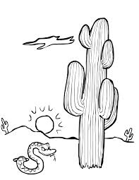 Dibujos de Cactus y Serpiente