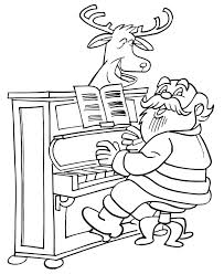 Dibujos de Santa Tocando el Piano 