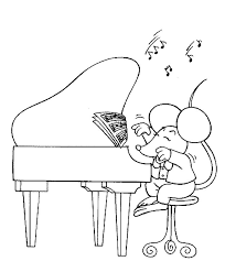 Dibujos de Ratón Tocando el Piano 