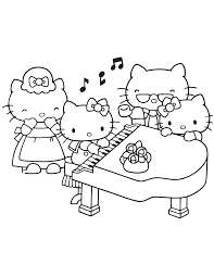 Dibujos de Kitty Tocando el Piano 