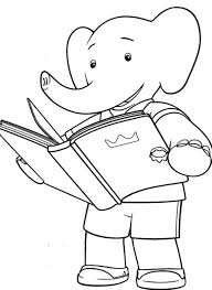 Dibujos de Lectura de Elefante