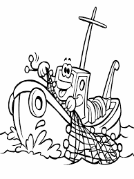 Dibujos de Barco de Pesca de Dibujos Animados